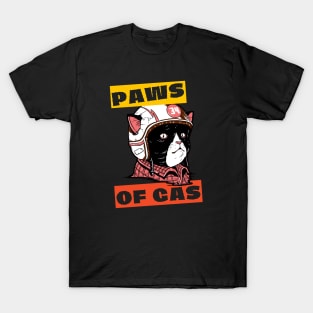 Paws On The Gas Kitty Racer T-Shirt